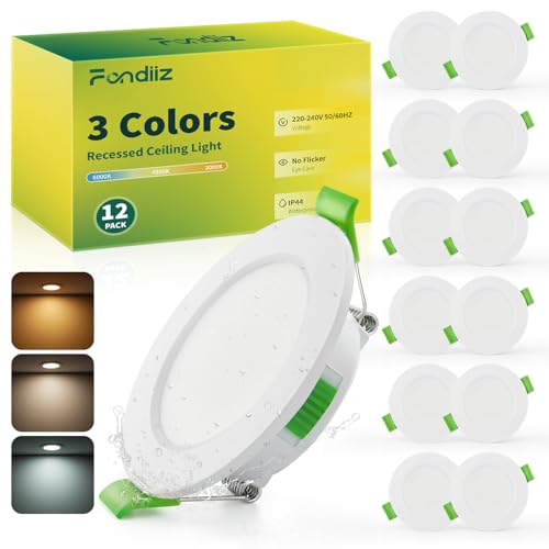 Fondiiz Lot de 12 Spot LED Encastrable Extra Plat, 3.5W