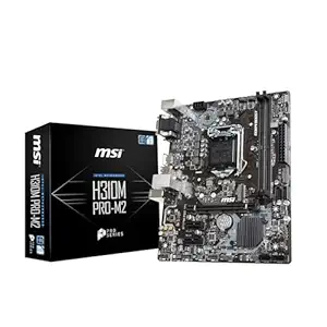 MSI H310M PRO-M2 Motherboard, mATX - Supports 9th/8th Gen Intel Core/Pentium Gold/Celeron Processors, LGA 1151 DDR4 Memory Boost 2666+ MT/s OC, 1 x PCIe 3.0 x16, 1 x M.2, Intel I219-V Gigabit LAN