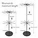 APL Display Heavy Duty Adjustable Two Tier Counter Top Spinner Display Stand, Black
