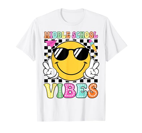 Middle School Vibes Back to School Middle School Teacher T-Shirt