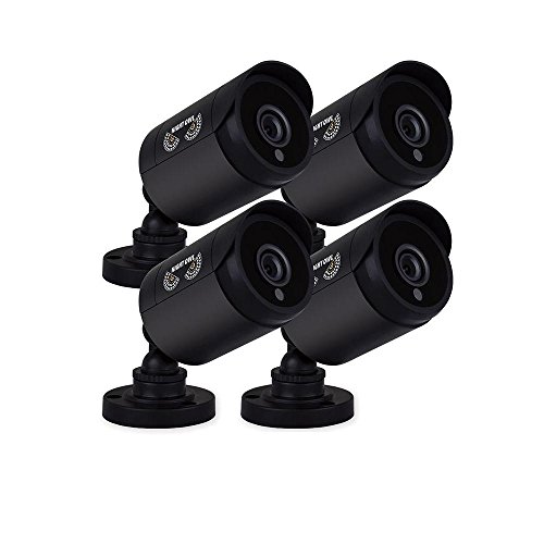 Night Owl Security, 4 Pack of 720p HD Wired Security Add-on Bullet Cameras (Black)