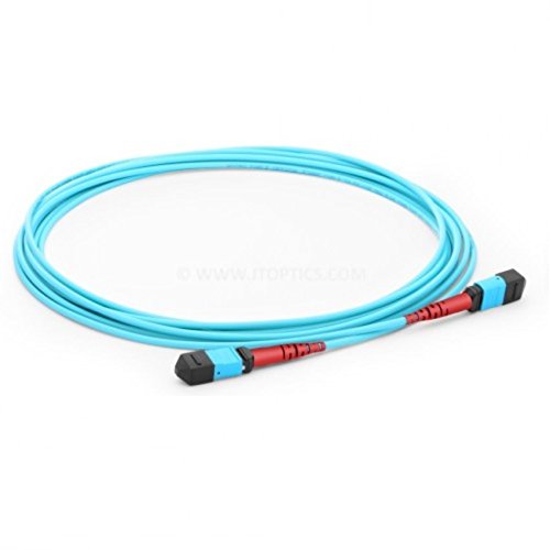 24 Fiber MPO Trunk Cable MPO (F) MPO (F) OM3 Multimode Aqua Color