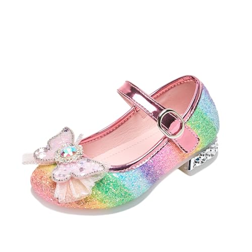 Genérico Sandalias Niña Verano Zapatos de vestir Mary Jane para niñas con suela y elegantes cristales para ocasiones (10 11 Years)