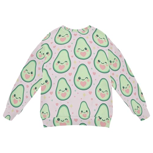 JUNZAN Cute Avocado Pink Little Kids Sweatshirts Hoodies Long Sleeve Kids Hoodies Boys Athletic 4T2