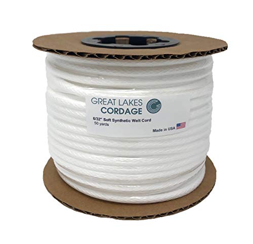 Soft Synthetic Upholstery Welt Cord, Braided #1 [6/32"] - 50 Yards #TOP11