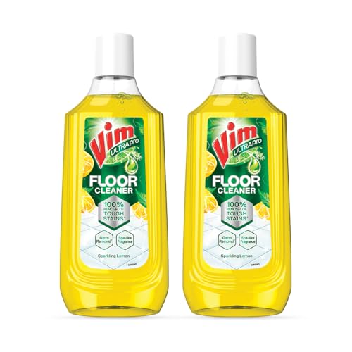 Vim Floor Cleaner: 1000ml | Sparkling Lemon | 100% Removal of stains for complete clean floors & long lasting fragrance (Pack of 2) Vim Floor Cleaner: 1000ml | Sparkling Lemon | 100% Removal of stains for complete clean floors & long lasting fragrance (Pack of 2)