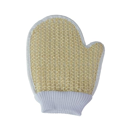 Identités, Gant De Crin Exfoliant, Faces 2 en 1 Très Pratique, Face Coton Pour Nettoyage Douceur, Face Exfoliante En Crin Naturel, Soin De Sa Peau