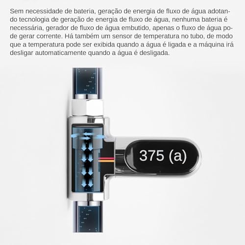 Visor de temperatura do chuveiro, medidor de temperatura da água do chuveiro - Medidor de temperatur