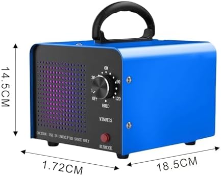 Industrial-Strength Odor Eliminator – Negative ion air purifier and deodorizer, filterless ion air purifier and air freshener, suitable for home, office, dust, pets, smoke, and other uses (Blue)