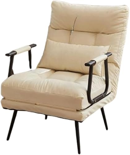 一人掛けソファチェア モダン アームチェア リビング 書斎 コンパクト レザー調 肘付き 北欧 (ホワイト)