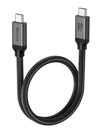 Image of Silkland USB 4 for Thunderbolt 4 Cable, 40Gbps Data Transfer, 240W, 1.6FT