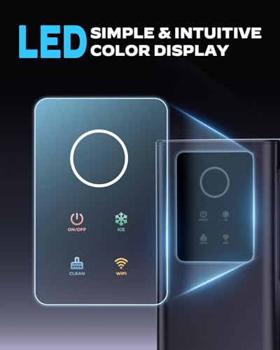Image of Silonn Nugget Ice Maker Countertop with App & Voice Control, 40 lbs /24H Pebble Ice Machine, 3L Water Tank, Self Cleaning Sonic Ice Maker, Soft Chewable Ice for Home, Kitchen, Party