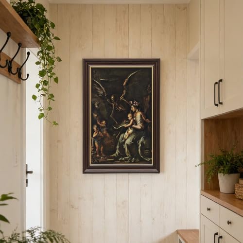 Toile Human Frailty Salvator Rosa avec cadre suspendu déco bureau de haute qualité