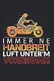 Notizbuch Immer ne handbreit Luft unterm Vorderrad: Motorrad I Tagebuch I gepunktet I 100 Seiten