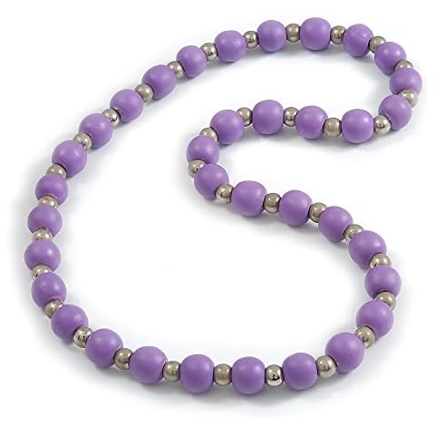 Avalaya Long Lilac Purple Necklace for Women Cover
