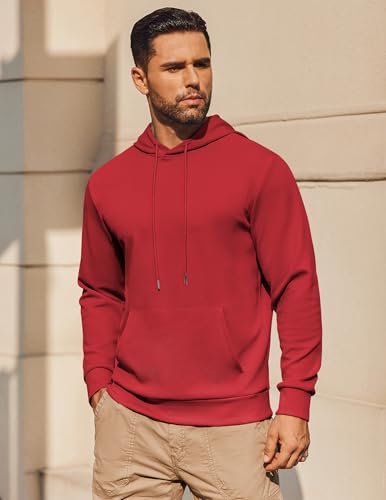 Image of COOFANDY Mens Hoodie Long Sleeve Casual Pullover Hooded Sweatshirt Fashion Drawstring Hoodies with Pocket