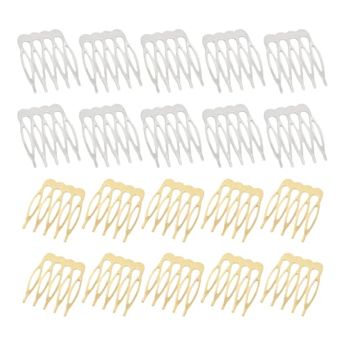 20 Peines Metálicos para Cabello, 5 Dientes miniatura 1