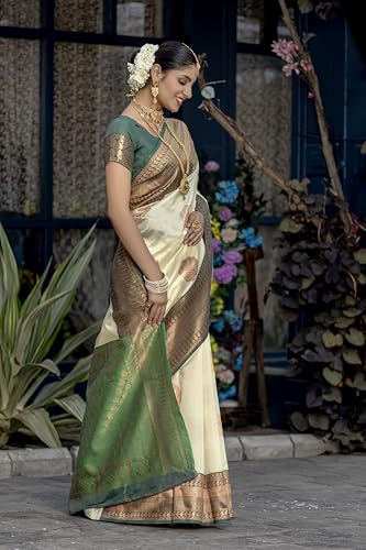 Saree Banarasi de Seda Cómodo Evite Arrugas Vestido Indio Ajustable Jaanvi 6