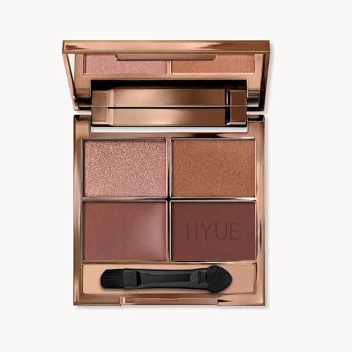 Image of HYUE AmplifEYE Eyeshadow Palette - 6 Shades | Biscotti Crumble | Highly Pigmented Shades | Matte, Metallic, Satin & Foil | Long Lasting | Smooth Blendable Texture | All Skin Types