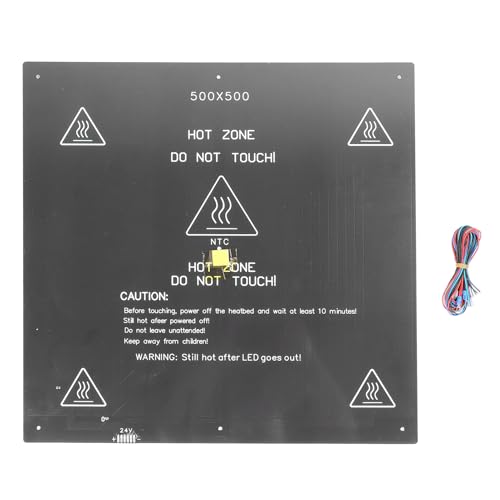 3D-Drucker-Heißbett, 24 V, 350 W, Hochleistungs-Aluminiumlegierung, 500 X 500 Mm, mit Selbstklebender, Schnell Erhitzender Bauoberfläche, 3D-Drucker-Heizbett-P