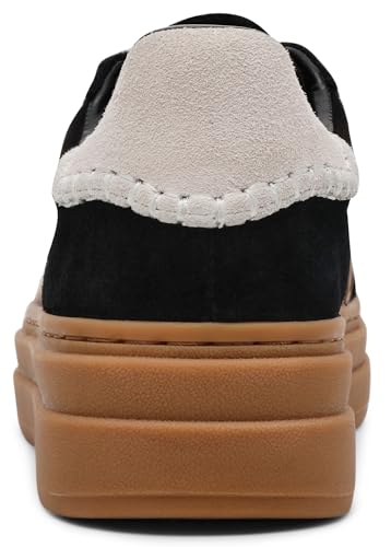 Steve Madden Women's Dodge Sneaker, Black/Leopard, 7.5 M US