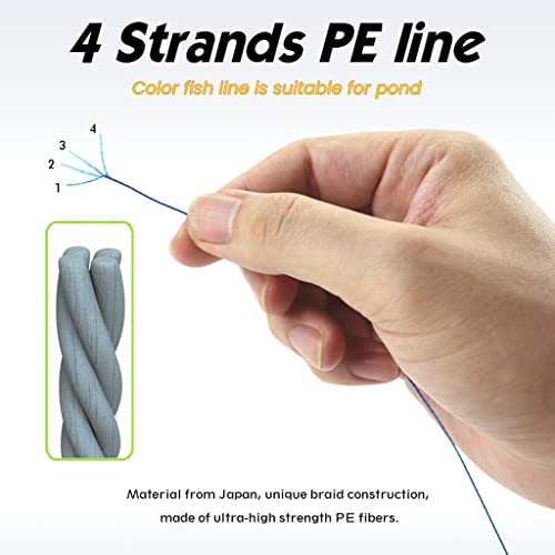 Image of HASTHIP 110lb 4 Strands 109 Yard PE Fishing Braided Line Abrasion Resistant