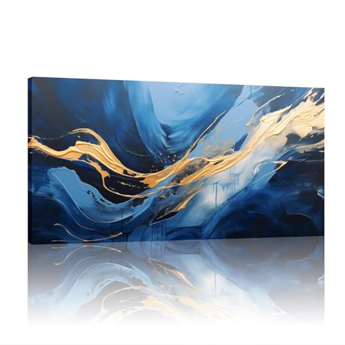 Texture or bleu marine en toile pour illuminer un salon trop sombre