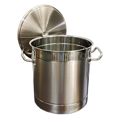Olla Grande con Tapa - Olla De Acero Inoxidable, Catering Comercial/doméstico, Olla De Sopa De Acero Inoxidable 304 con Tapa, para Estufa De Gas/Cocina De Inducción (15-80L) Olla(80L)
