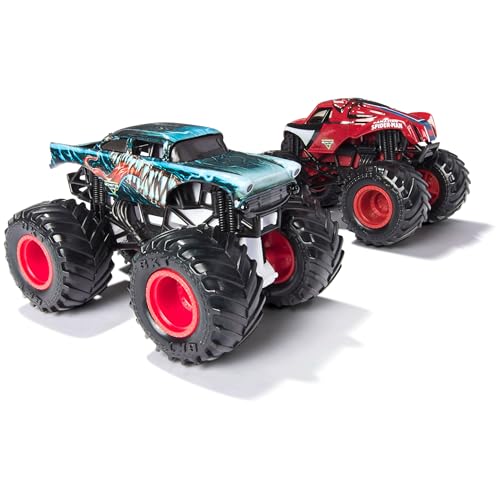 Image of Monster Jam Marvel Venom vs The Amazing Spider-Man 1:64 Scale 2-Pack