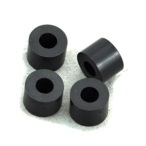 100PCS 5mm Black Nylon Round Spacer, OD 7mm, ID 3.2mm, Not Threaded, for M3 Screws, Plastic.