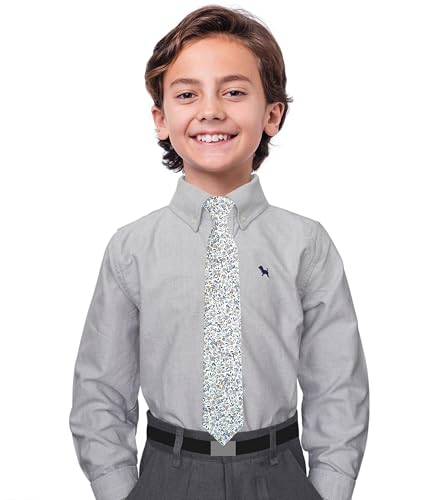 Boys' Floral Ties, Hook and Loop Pre-tied Flower Ties for Little Kids and Teens3