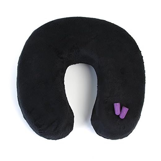 Dormibene CUSCINO DA VIAGGIO in MEMORIA di forma - IMPEDISCE ALLA TESTA DI GIRARE - disegno INNOVATIVO - rivestimento sfoderabile - STRAPPO - PER DORMIRE quando si viaggia (nero)