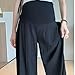 Women's Maternity Cotton Linen Pants Over The Belly Stretchy Wide Leg Palazzo Pants Elastic Waist Yoga Beach Trousers