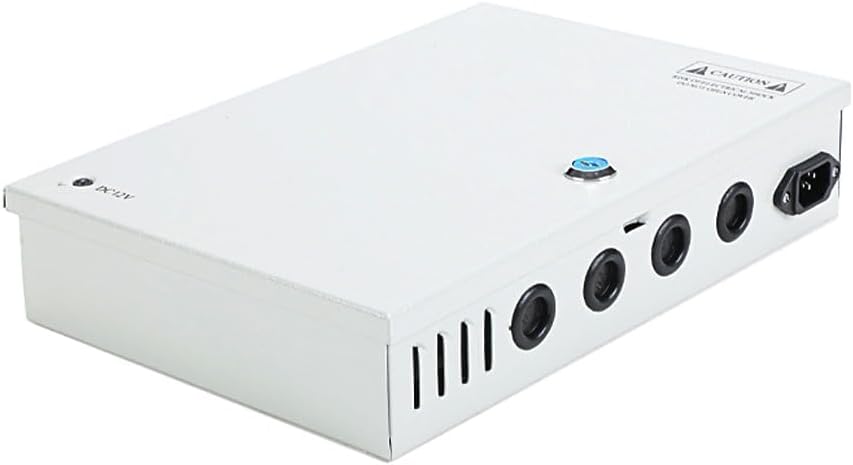 18 Channel Port 12V DC 30 Amp Amper Glass Fuse Distributed Power Supply Box for CCTV DVR Security System and Cameras