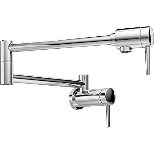 Delta Faucet Contemporary Wall-Mount Pot Filler Faucet, Chrome 1165LF