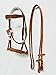 AMAZING HORSE STUFF Sidepull Bitless Bridle with Designer Hand Carving On Browband & Noseband Curved Shaped Natural (Full)