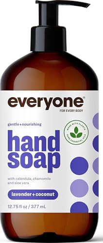 Image of Everyone Liquid Hand Soap, 12.75 Ounce (Pack of 1), Lavender and Coconut, Made with Essential Oils for Kitchen and Bathroom