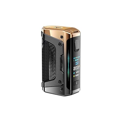 Box Aegis Legend 5 – 200 W, écran TFT 1.08", 5 modes de vape, IP68 étanche, USB-C, double accu 18650 (non fourni) (Racing Gold) Box Aegis Legend 5 – 200 W, écran TFT 1.08", 5 modes de vape, IP68 étanche, USB-C, double accu 18650 (non fourni) (Racing Gold)