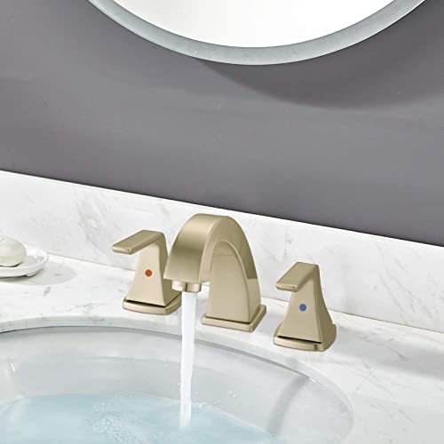 Robinet salle de bain moderne doré brossé pour vasque - 4