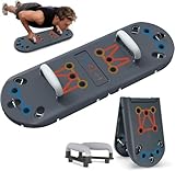 BOOSTEADY Tabla de Flexiones Multifuncion 8 en 1: Aparatos de Gimnasia para Casa Tabla Flexiones Plegable con Guía de Colores para Hombre y Mujer, Push Up Board para Fitness y Ejercicio en Casa Viajes