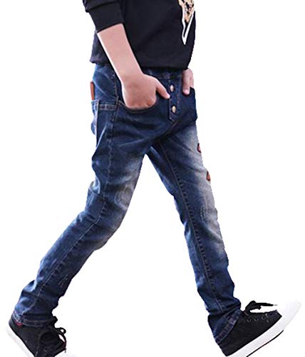 MYtodo Kids Boys'Casual Jeans Trousers Slim Elastic Waist Denim Pants Soft Jeans4
