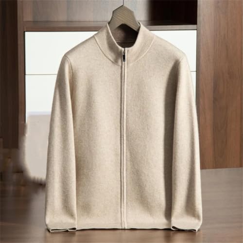 Men's Cardigan Double Layer Thick Sweater Zipper Knit Sweater Casual Long Sleever Warm Sweater2