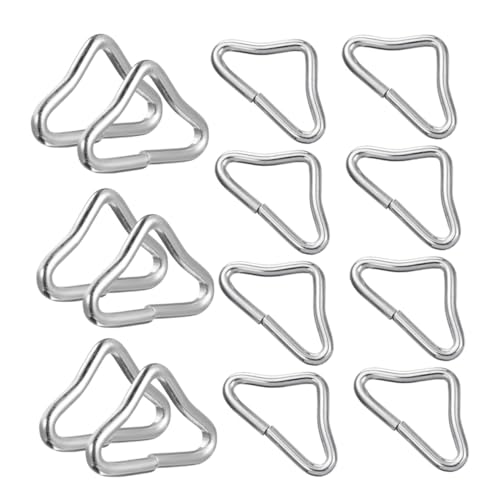 FOMIYES Anillos Triangulares para Cama Elástica 25 Piezas Metálicas Resistentes al Desgaste Hebillas Profesionales Forma de V para Malla de Trampolín Accesorio Seguro para Uso al Aire