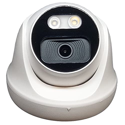 101AV Full-Color Under Night Vision Camera, 2MP CCTV Sercurity, Full HD 1080P 4-in-1(TVI/HD-CVI/HD-AHD/CVBS), 2.8mm Fixed Dome Camera, Indoor/Outdoor Camera, IP67 Weatherproof, White