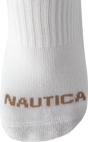 Image of Nautica Women's Quarter Cut Moisture Control Athletic Socks with Cushioned Comfort (12 Pack)