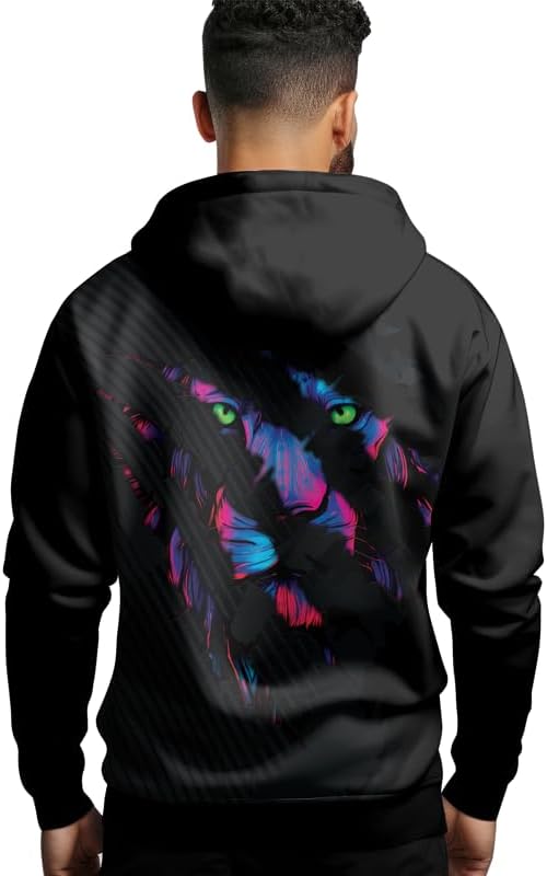 Predators 3D Printed Unisex Hooded Sweatshirt Long Sleeve Pullover Hoodie for Men