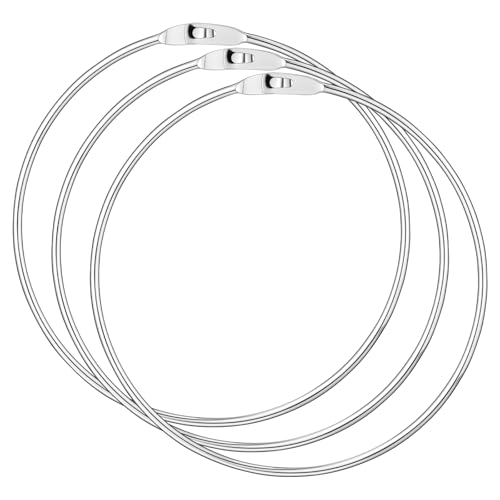 Image of Zonon 3 Pack 6 Inch Metal Rings Wrench Organizer Easy to Open and Close Heavy Duty for Bib Vests Craft Index Card Dream Catcher Key