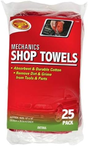 Detailer'S Choice 3-5428 13" X 14" Red Shop Towels 25 Count