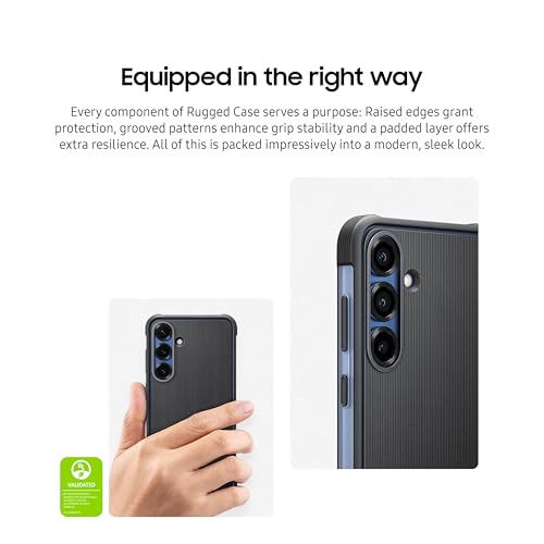Image of Samsung Galaxy S25 Rugged Phone Case, Protective Cover, Durable Raised Edges, Shockproof, Enhanced Stability, Sleek and Modern Design, US Version, EF-RS931CBEGUS, Black
