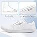 HOBIBEAR Minimalist Shoes for Men Women Wide Toe Barefoot Zero Drop Leather Fashion Walking Sneakers White